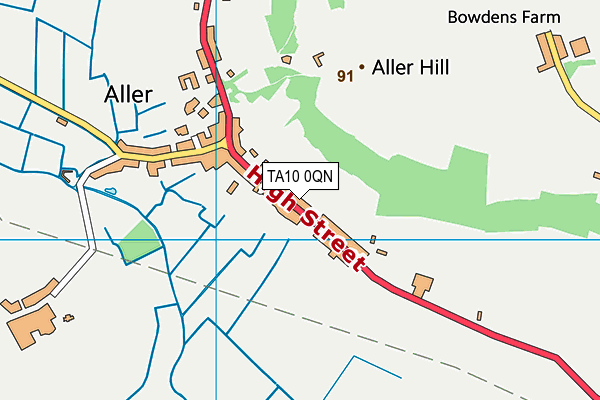 TA10 0QN map - OS VectorMap District (Ordnance Survey) TA10 0QN map - OS VectorMap District (Ordnance Survey)