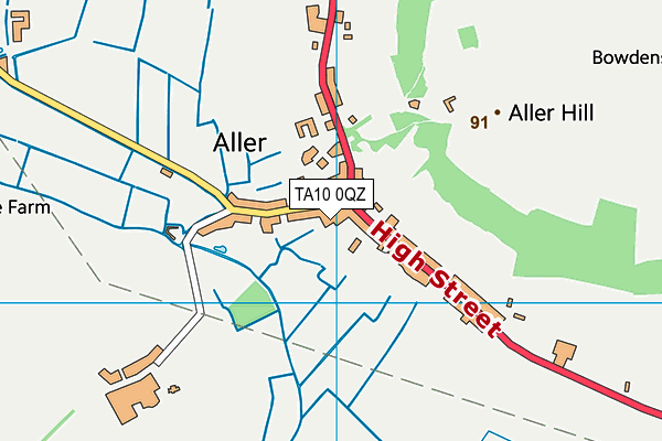 TA10 0QZ map - OS VectorMap District (Ordnance Survey) TA10 0QZ map - OS VectorMap District (Ordnance Survey)