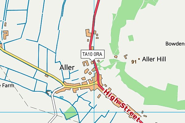 TA10 0RA map - OS VectorMap District (Ordnance Survey) TA10 0RA map - OS VectorMap District (Ordnance Survey)
