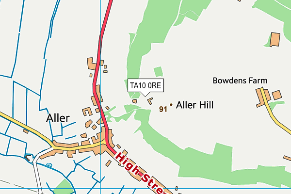 TA10 0RE map - OS VectorMap District (Ordnance Survey) TA10 0RE map - OS VectorMap District (Ordnance Survey)