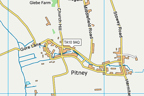 TA10 9AQ map - OS VectorMap District (Ordnance Survey) TA10 9AQ map - OS VectorMap District (Ordnance Survey)