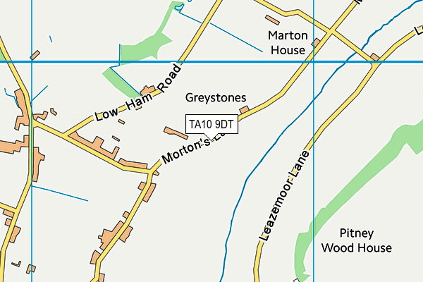 TA10 9DT map - OS VectorMap District (Ordnance Survey)