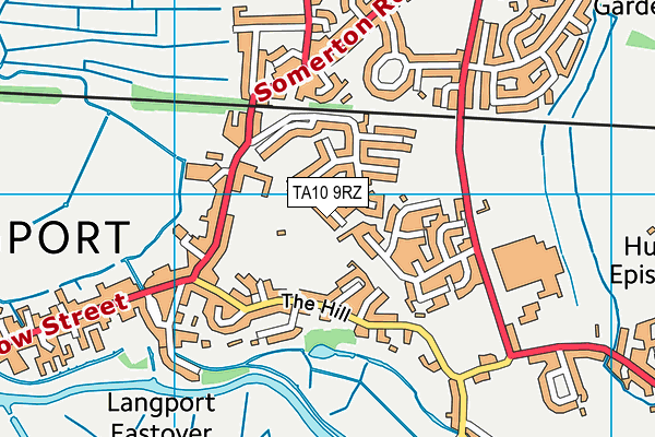 TA10 9RZ map - OS VectorMap District (Ordnance Survey) TA10 9RZ map - OS VectorMap District (Ordnance Survey)