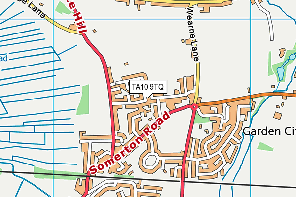 TA10 9TQ map - OS VectorMap District (Ordnance Survey) TA10 9TQ map - OS VectorMap District (Ordnance Survey)