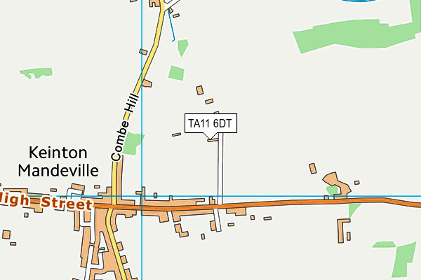 TA11 6DT map - OS VectorMap District (Ordnance Survey) TA11 6DT map - OS VectorMap District (Ordnance Survey)