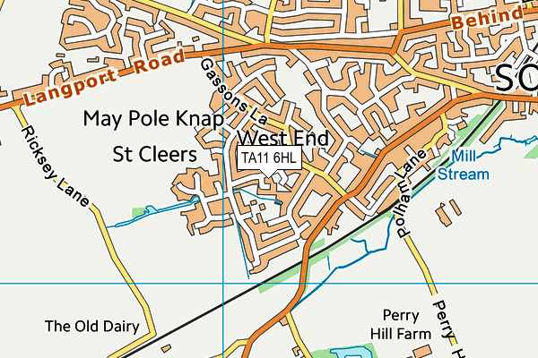 TA11 6HL map - OS VectorMap District (Ordnance Survey) TA11 6HL map - OS VectorMap District (Ordnance Survey)