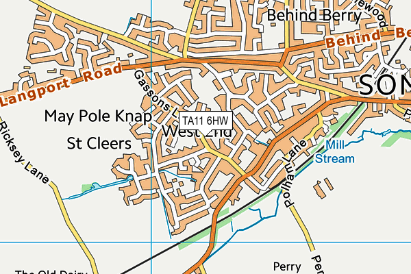 TA11 6HW map - OS VectorMap District (Ordnance Survey) TA11 6HW map - OS VectorMap District (Ordnance Survey)