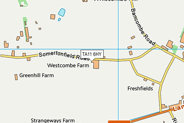 TA11 6HY map - OS VectorMap District (Ordnance Survey) TA11 6HY map - OS VectorMap District (Ordnance Survey)