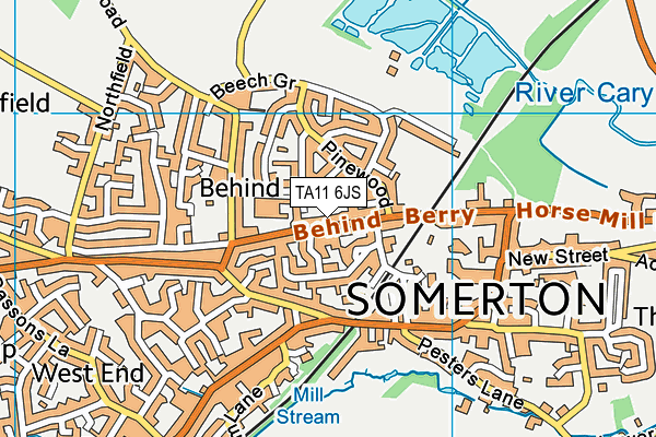 TA11 6JS map - OS VectorMap District (Ordnance Survey) TA11 6JS map - OS VectorMap District (Ordnance Survey)