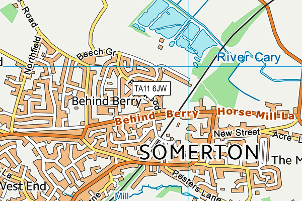 TA11 6JW map - OS VectorMap District (Ordnance Survey)