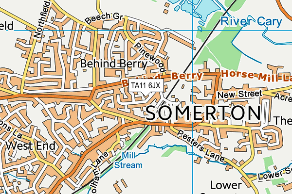 TA11 6JX map - OS VectorMap District (Ordnance Survey)