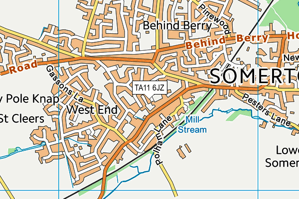 TA11 6JZ map - OS VectorMap District (Ordnance Survey) TA11 6JZ map - OS VectorMap District (Ordnance Survey)