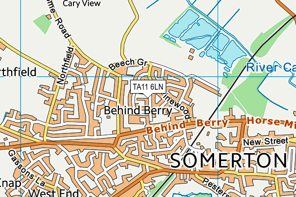 TA11 6LN map - OS VectorMap District (Ordnance Survey)