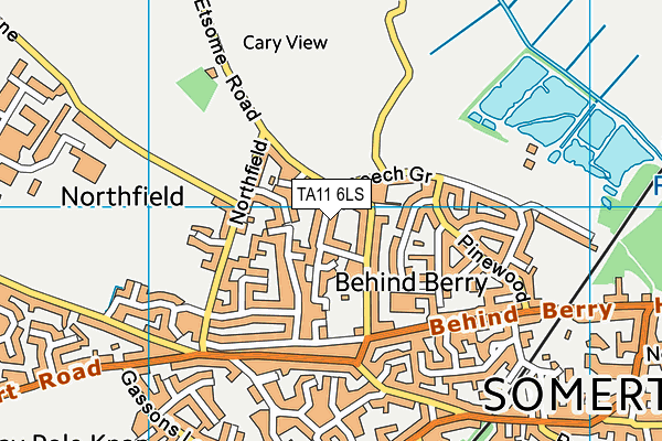 TA11 6LS map - OS VectorMap District (Ordnance Survey) TA11 6LS map - OS VectorMap District (Ordnance Survey)