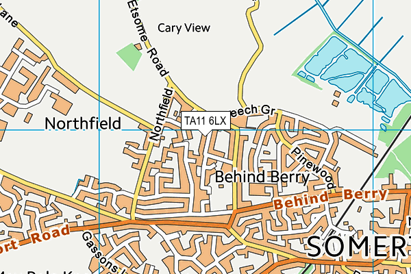 TA11 6LX map - OS VectorMap District (Ordnance Survey) TA11 6LX map - OS VectorMap District (Ordnance Survey)