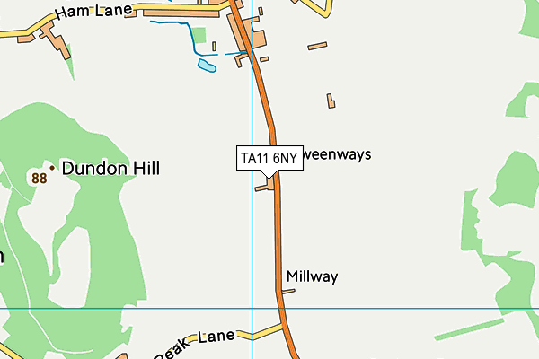 TA11 6NY map - OS VectorMap District (Ordnance Survey) TA11 6NY map - OS VectorMap District (Ordnance Survey)