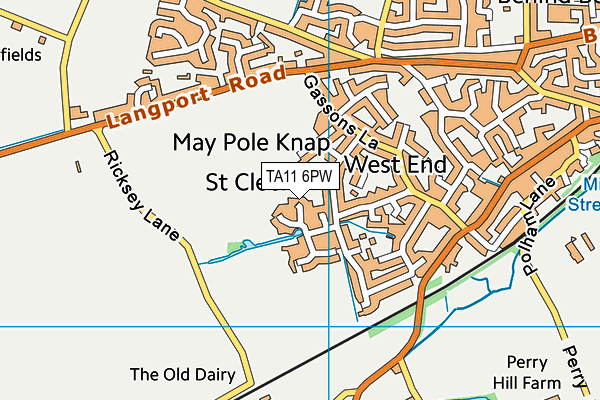 TA11 6PW map - OS VectorMap District (Ordnance Survey) TA11 6PW map - OS VectorMap District (Ordnance Survey)