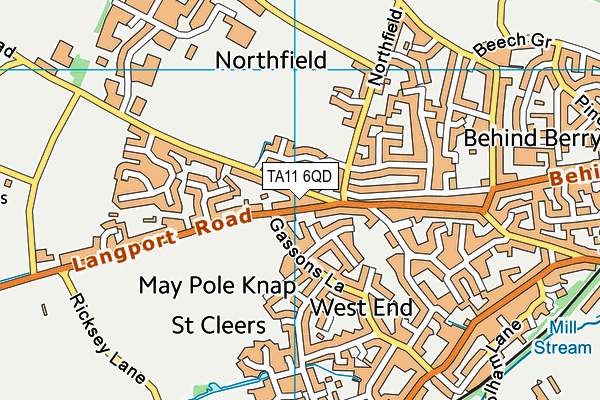 TA11 6QD map - OS VectorMap District (Ordnance Survey)