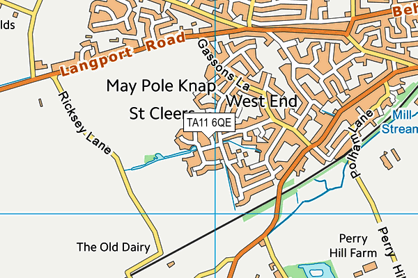 TA11 6QE map - OS VectorMap District (Ordnance Survey) TA11 6QE map - OS VectorMap District (Ordnance Survey)