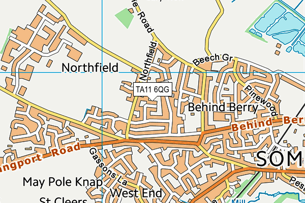 TA11 6QG map - OS VectorMap District (Ordnance Survey) TA11 6QG map - OS VectorMap District (Ordnance Survey)