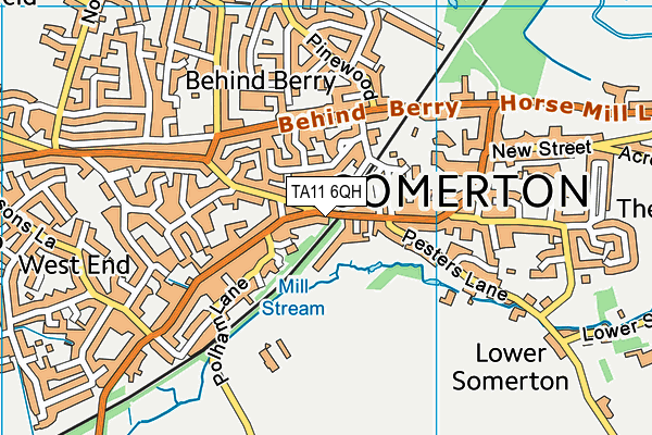 TA11 6QH map - OS VectorMap District (Ordnance Survey) TA11 6QH map - OS VectorMap District (Ordnance Survey)