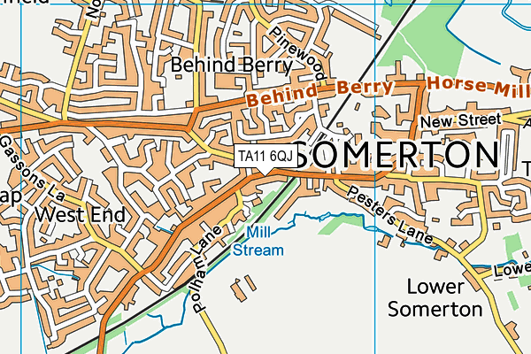 TA11 6QJ map - OS VectorMap District (Ordnance Survey)
