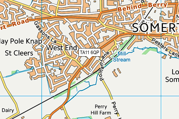 TA11 6QP map - OS VectorMap District (Ordnance Survey) TA11 6QP map - OS VectorMap District (Ordnance Survey)