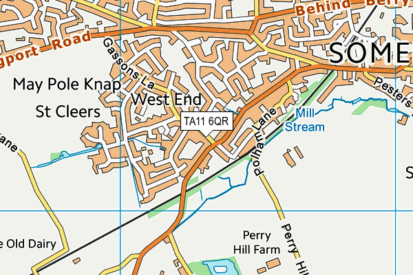 TA11 6QR map - OS VectorMap District (Ordnance Survey) TA11 6QR map - OS VectorMap District (Ordnance Survey)