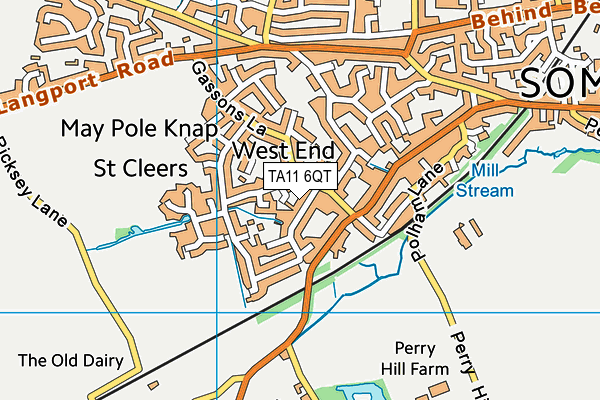 TA11 6QT map - OS VectorMap District (Ordnance Survey) TA11 6QT map - OS VectorMap District (Ordnance Survey)