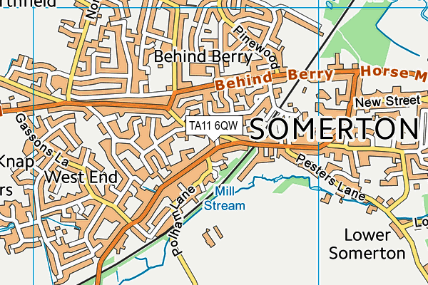 TA11 6QW map - OS VectorMap District (Ordnance Survey) TA11 6QW map - OS VectorMap District (Ordnance Survey)