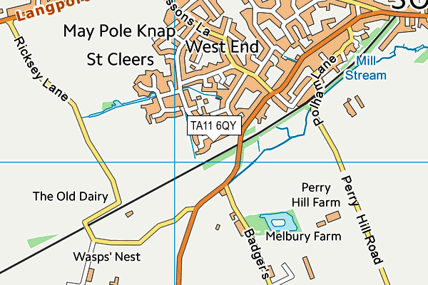TA11 6QY map - OS VectorMap District (Ordnance Survey)