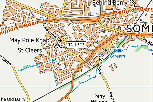 TA11 6QZ map - OS VectorMap District (Ordnance Survey) TA11 6QZ map - OS VectorMap District (Ordnance Survey)