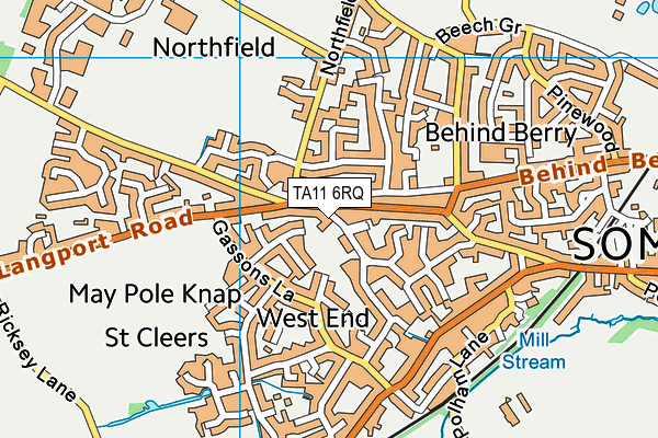 TA11 6RQ map - OS VectorMap District (Ordnance Survey) TA11 6RQ map - OS VectorMap District (Ordnance Survey)