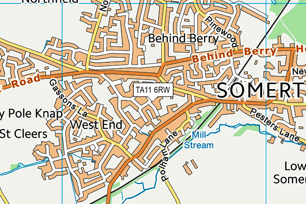 TA11 6RW map - OS VectorMap District (Ordnance Survey) TA11 6RW map - OS VectorMap District (Ordnance Survey)
