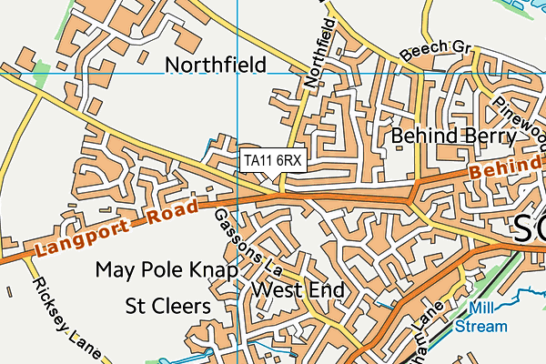 TA11 6RX map - OS VectorMap District (Ordnance Survey) TA11 6RX map - OS VectorMap District (Ordnance Survey)