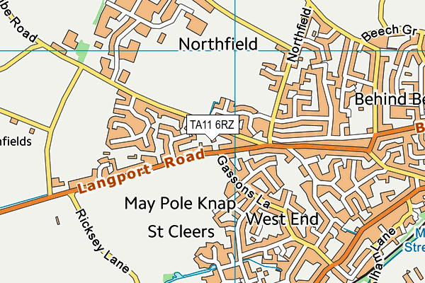 TA11 6RZ map - OS VectorMap District (Ordnance Survey) TA11 6RZ map - OS VectorMap District (Ordnance Survey)