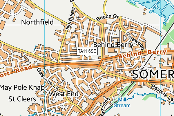 TA11 6SE map - OS VectorMap District (Ordnance Survey) TA11 6SE map - OS VectorMap District (Ordnance Survey)