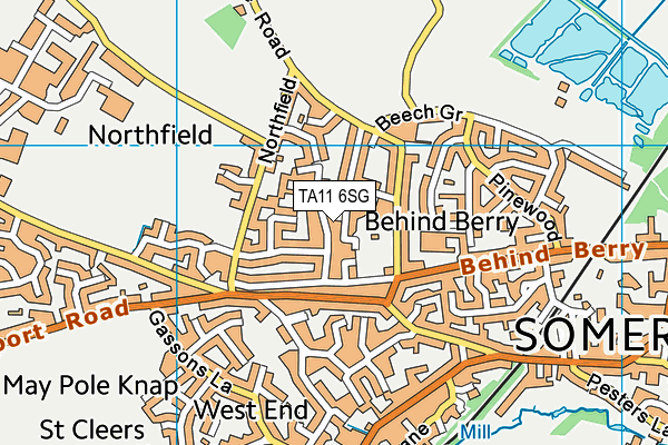 TA11 6SG map - OS VectorMap District (Ordnance Survey) TA11 6SG map - OS VectorMap District (Ordnance Survey)