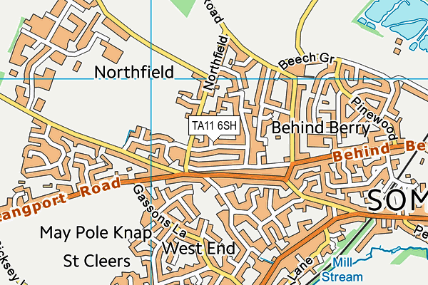 TA11 6SH map - OS VectorMap District (Ordnance Survey) TA11 6SH map - OS VectorMap District (Ordnance Survey)