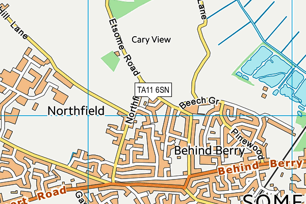 TA11 6SN map - OS VectorMap District (Ordnance Survey) TA11 6SN map - OS VectorMap District (Ordnance Survey)