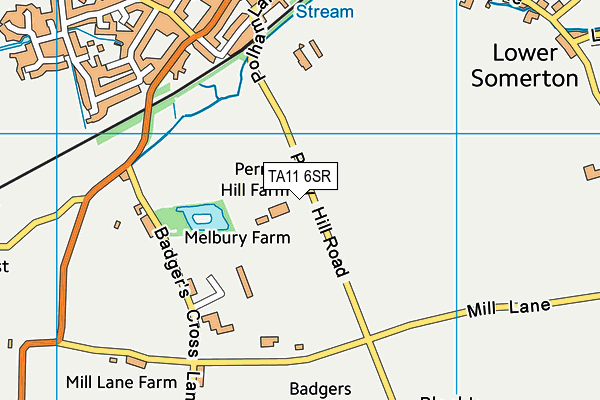 TA11 6SR map - OS VectorMap District (Ordnance Survey)