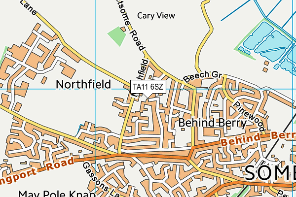 TA11 6SZ map - OS VectorMap District (Ordnance Survey) TA11 6SZ map - OS VectorMap District (Ordnance Survey)