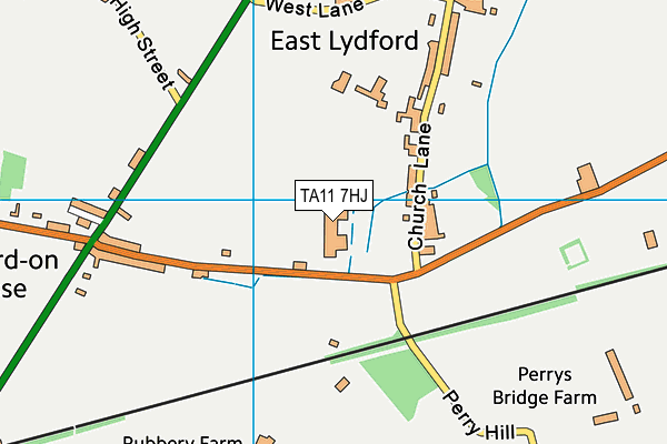 TA11 7HJ map - OS VectorMap District (Ordnance Survey) TA11 7HJ map - OS VectorMap District (Ordnance Survey)