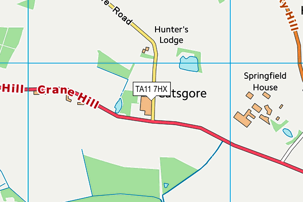 TA11 7HX map - OS VectorMap District (Ordnance Survey) TA11 7HX map - OS VectorMap District (Ordnance Survey)