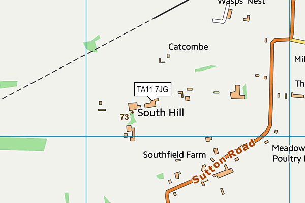 TA11 7JG map - OS VectorMap District (Ordnance Survey)