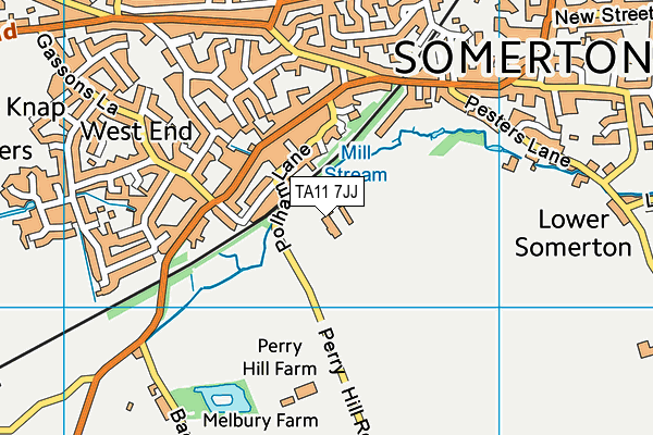TA11 7JJ map - OS VectorMap District (Ordnance Survey) TA11 7JJ map - OS VectorMap District (Ordnance Survey)
