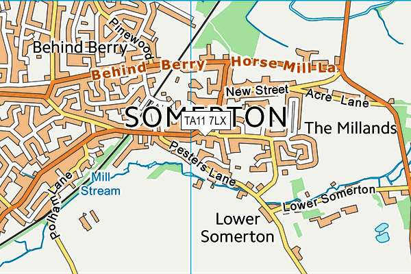 TA11 7LX map - OS VectorMap District (Ordnance Survey) TA11 7LX map - OS VectorMap District (Ordnance Survey)
