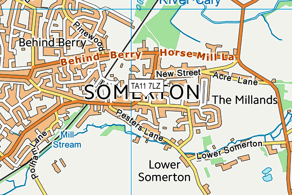 TA11 7LZ map - OS VectorMap District (Ordnance Survey) TA11 7LZ map - OS VectorMap District (Ordnance Survey)