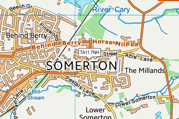 TA11 7NH map - OS VectorMap District (Ordnance Survey) TA11 7NH map - OS VectorMap District (Ordnance Survey)