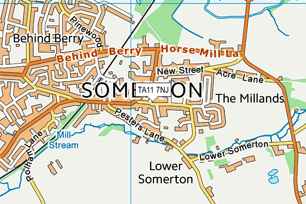 TA11 7NJ map - OS VectorMap District (Ordnance Survey) TA11 7NJ map - OS VectorMap District (Ordnance Survey)